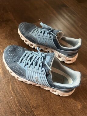 OnCloud Powder Blue & White Trainers
